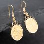 Second Hand Yellow Gold 1913 Half Sovereign Dropper Earrings 41171182