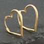 Second Hand Yellow Gold Heart Hoop Earrings 41171232