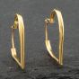 Second Hand Yellow Gold Heart Hoop Earrings 41171232