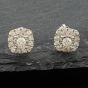 Second Hand 9ct White Gold Diamond Cluster Stud Earrings 41171278