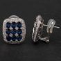 Second Hand 18ct White Gold Sapphire Diamond Earrings 4117158