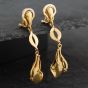 Second Hand 9ct Yellow Gold Clip On Dropper Earrings 41171597