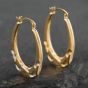Second Hand Two Colour Gold Footprints 19mm Creole Earrings 41171706