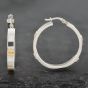 Second Hand 9ct Two Colour Gold 30mm Screw Head Hoop Earrings 41171943