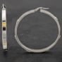 Second Hand 9ct Two Colour Gold 45mm Large Screw Head Hoop Earrings 41171988