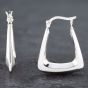 Second Hand White Gold Square Plain 22mm Creole Earrings 41172029