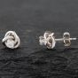 Second Hand White Gold Brilliant Cut Diamond Set Knot Stud Earrings 41172202