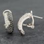 Second Hand 18ct White Gold 16.2mm Black & White Diamonds Leverback Earrings 41172292