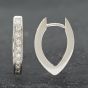 Second Hand 18ct White Gold 19mm Diamond Leverback Earrings 41172293