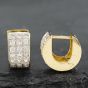 Second Hand 9ct Yellow Gold Cubic Zirconia Pave Set Ear Cuff Earrings 41172302