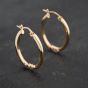 Second Hand 9ct Yellow Gold 25mm Oval Rope Pattern Creole Earrings 41172461