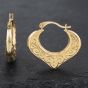 Second Hand Yellow Gold 18.2mm Heart Creole Earrings 41172532