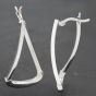 Second Hand White Gold 31mm Plain Hoop Earrings 41172565