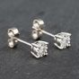 Second Hand 9ct White Gold Diamond Single Stone Stud Earrings 41172681
