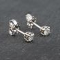 Second Hand 18ct White Gold Diamond Single Stone Stud Earrings 41172684