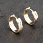 Second Hand 9ct Yellow Gold 18.7mm Patterned Hoop Earrings 41172749