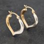 Second Hand Two Colour Gold 19mm Heart Hoop Earrings 41172819
