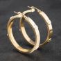 Second Hand 9ct Yellow Gold 35mm Screw Head Hoop Earrings 41172834