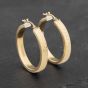 Second Hand 14ct Yellow Gold 29mm Greek Key Pattern Hoop Earrings 41172923