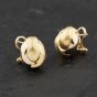 Second Hand 18ct Yellow Gold 15mm Knot Stud Earrings 41172936