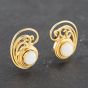 Second Hand Yellow Gold Opal Clip On Earrings 41172984