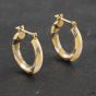 Second Hand Two Colour Gold 18.7mm Twist Pattern Hoop Earrings 41173090