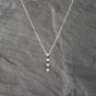 Second Hand 14ct White Gold Ruby & 0.14ct Diamond 16 Inch Pendant & Earrings Jewellery Set 41173158