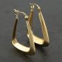 Second Hand 9ct Yellow Gold 27.5mm Oblong Creole Earrings 41173166