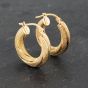 Second Hand Yellow Gold 19.5mm Twist Hoop Earrings 41173222
