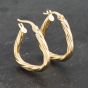 Second Hand Yellow Gold 21.5mm Twist Creole Earrings 41173226