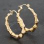 Second Hand Yellow Gold 26.5mm Bamboo Hoop Earrings 41173227