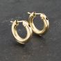 Second Hand Yellow Gold 12.5mm Small Plain Hoop Earrings 41173233
