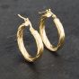 Second Hand Yellow Gold 19.5mm Twist Hoop Earrings 41173240