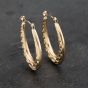 Second Hand Yellow Gold 24mm Celtic Creole Earrings 41173265