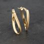 Second Hand Yellow Gold 30mm Oval Twist Creole Earrings 41173272