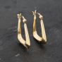 Second Hand Yellow Gold 21mm Oblong Creole Earrings 41173279