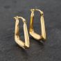 Second Hand Yellow Gold 21.5mm Oblong Creole Earrings 41173280