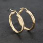 Second Hand Yellow Gold 28mm Twist Hoop Earrings 41173289