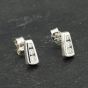 Second Hand 9ct White Gold 8.9mm Diamond Bar Dropper Earrings 41173312