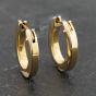 Second Hand 9ct Yellow Gold 16.4mm Plain Oval Hoop Earrings 41173339