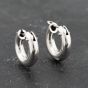 Second Hand 9ct White Gold 13.5mm Small Chunky Hoop Earrings 41173342
