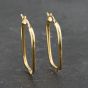 Second Hand Yellow Gold 27.5mm Oblong Creole Earrings 41173352