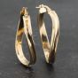 Second Hand Yellow Gold 32mm Twist Creole Earrings 41173358