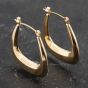 Second Hand Yellow Gold 22mm Oblong Creole Earrings 41173400