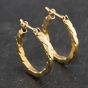 Second Hand Yellow Gold 18mm Twist Cut Hoop Earrings 41173415