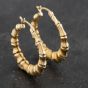 Second Hand Yellow Gold 28.5mm Bamboo Creole Earrings 41173433