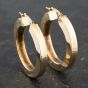 Second Hand 9ct Yellow Gold 30mm Plain Hoop Earrings 41173476