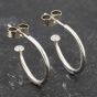 Second Hand White Gold 12mm Half Hoop Earrings 41173526