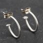 Second Hand White Gold 12mm Half Hoop Earrings 41173527