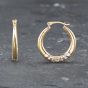Second Hand Yellow Gold 22.4mm Mum Creole Earrings 41173545